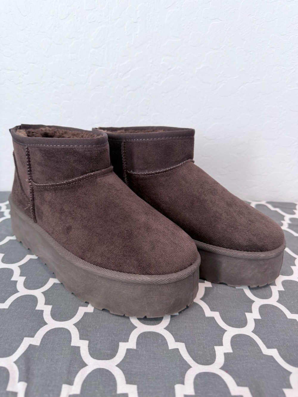 Mudd Platform Mini Shortie Brown Boots